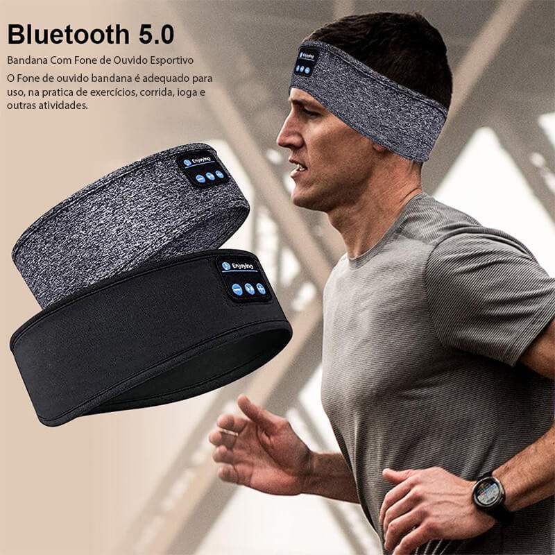 Bandana com Fones de Ouvido Bluetooth - Headband